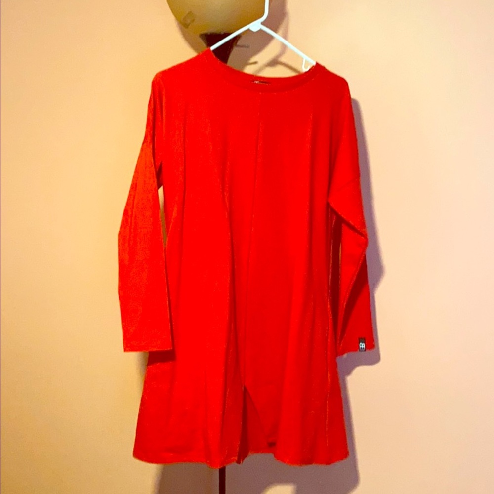 Red tunic dress